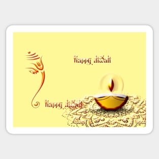 Happy Diwali Greeting Card Sticker